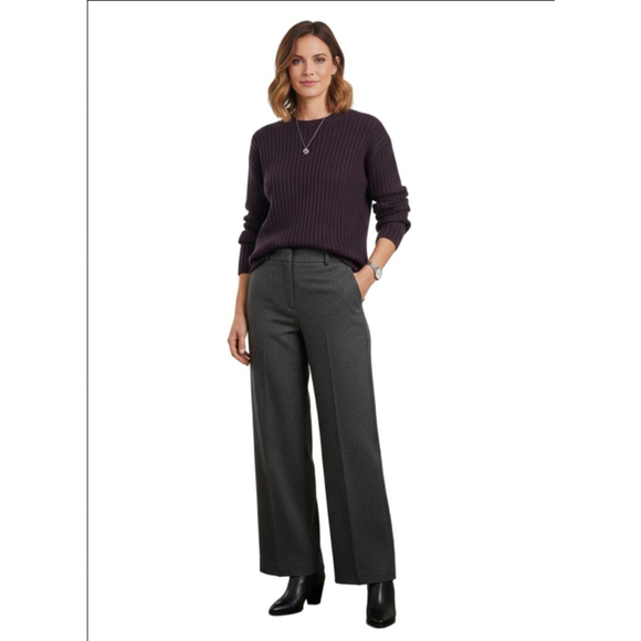 Jessica Simpson Sweaters - Women's Jessica Simpson Purple Ribbed Crew Neck Sweater S